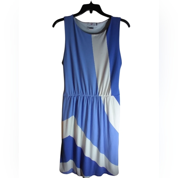 Vineyard Vines Dresses & Skirts - Vineyard Vines Blue and White Sleeveless Dress Size L Vacation Resortwear Trip